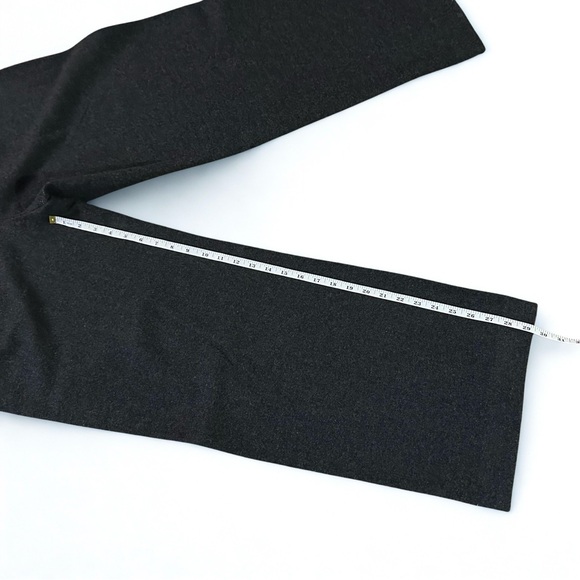 Everlane Dark Gray Wool Wide Leg Pleated Trousers High Waist Size 8 EUC - Picture 8 of 9